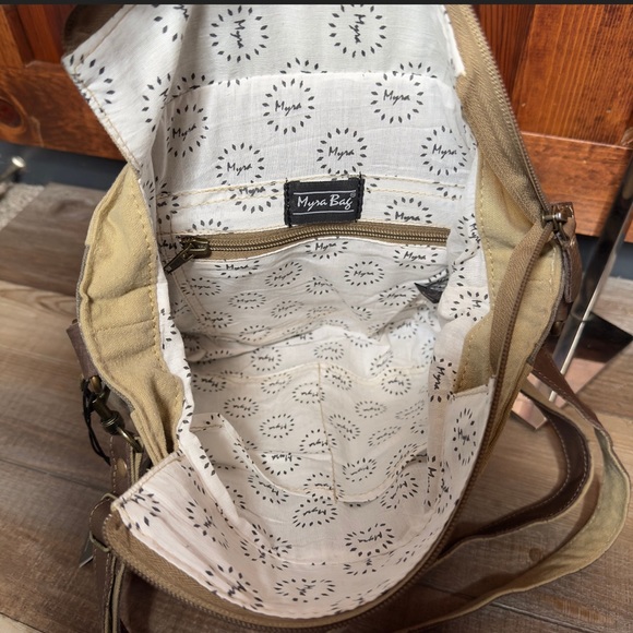 Myra Bag Star Leather Canvas Upcycled Crossbody Purse NWT - Picture 7 of 11